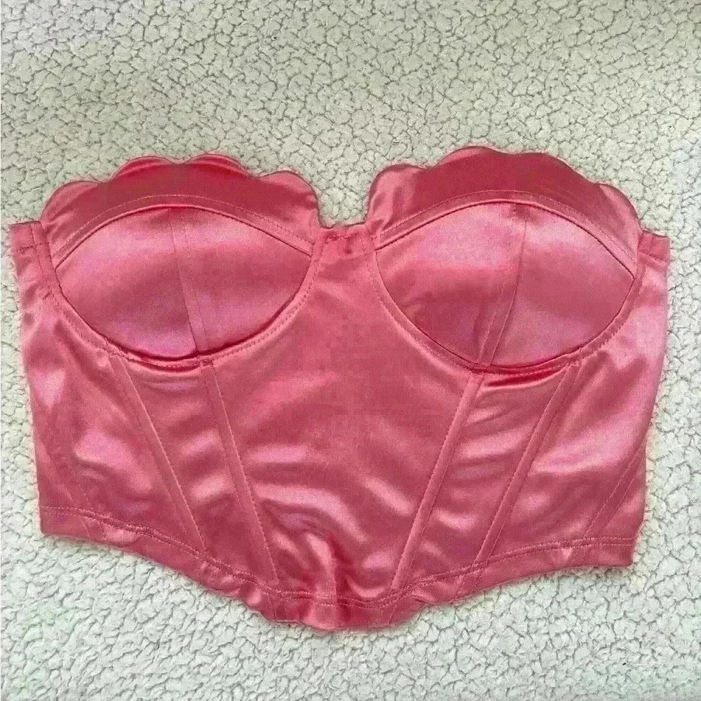 Satin Hem Tube Top